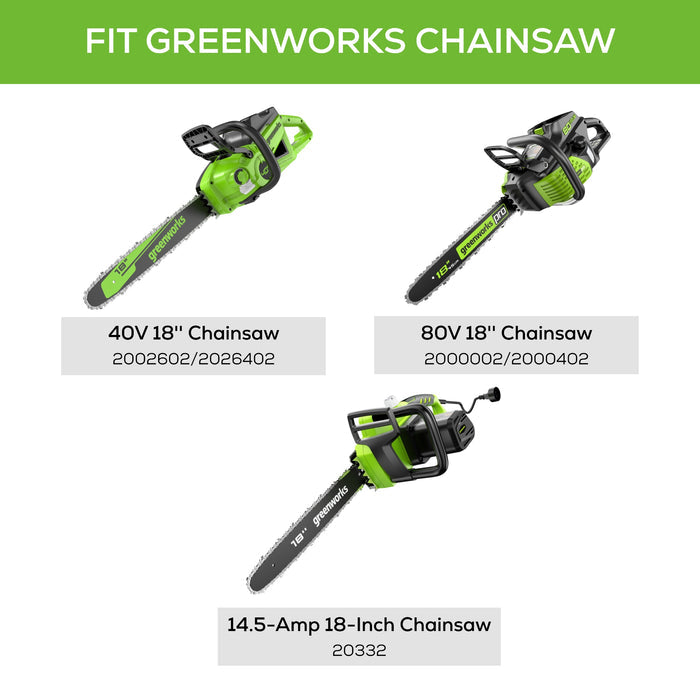 18" Chainsaw Chain 3/8" Pitch, .050" Chain Gauge and 62DL