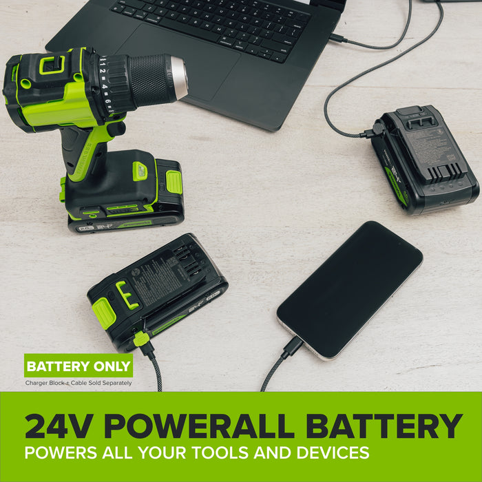 24V PowerAll High Power 4.0 Ah Battery (2-Pack)