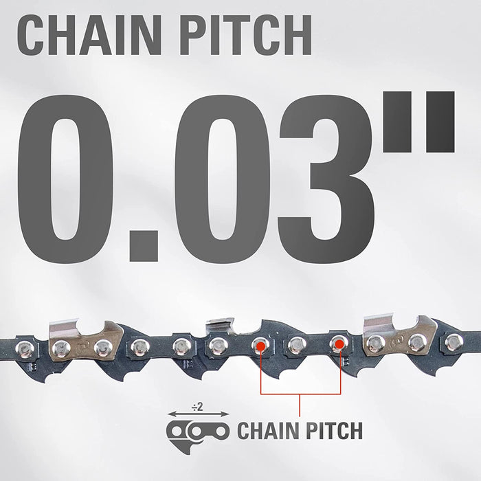 6" Chainsaw Chain, 0.3" Pitch, .043" Chain Gauge and 32 DL(R0204870-00）