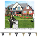 C21 Alternating Bunting – Black & Gold or Black & White Flags