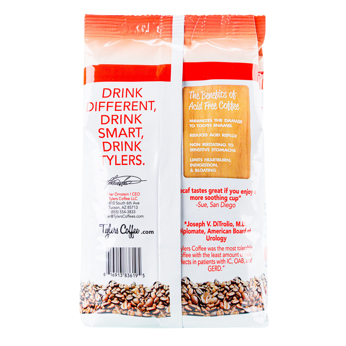Decaf Acid Free Whole Bean - TylersCoffee