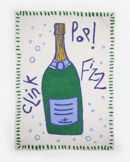 "Fizz" Linen Tea Towel