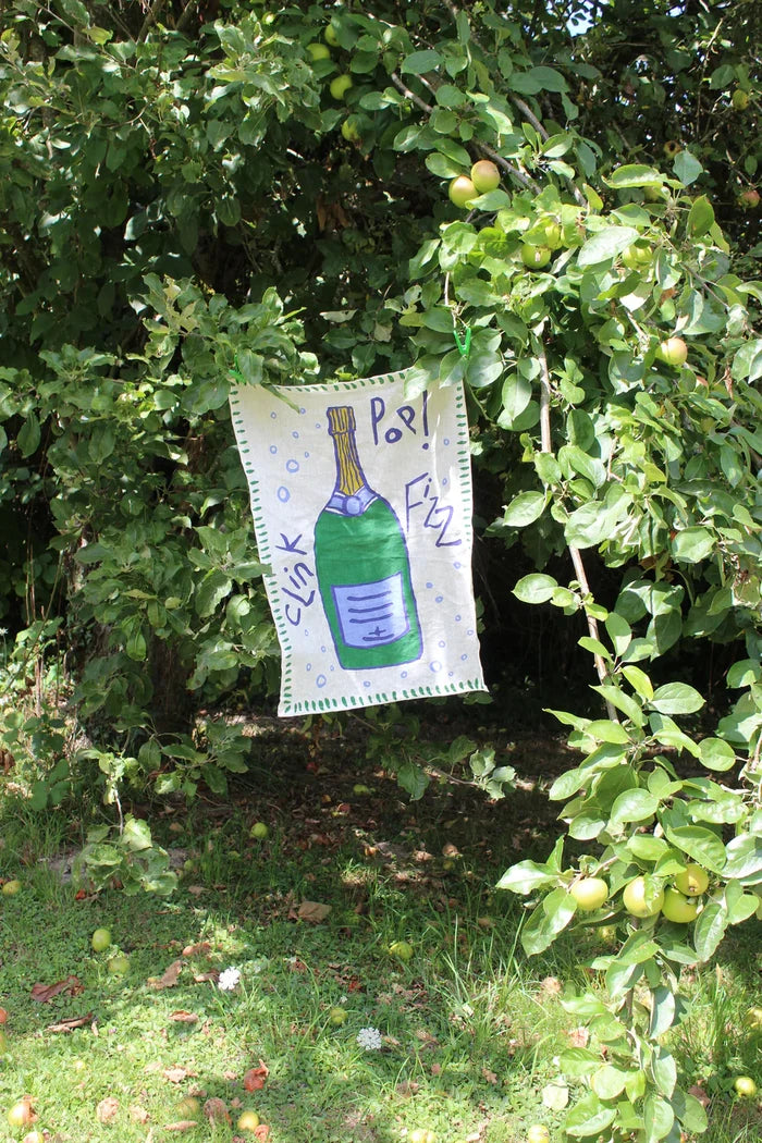 "Fizz" Linen Tea Towel
