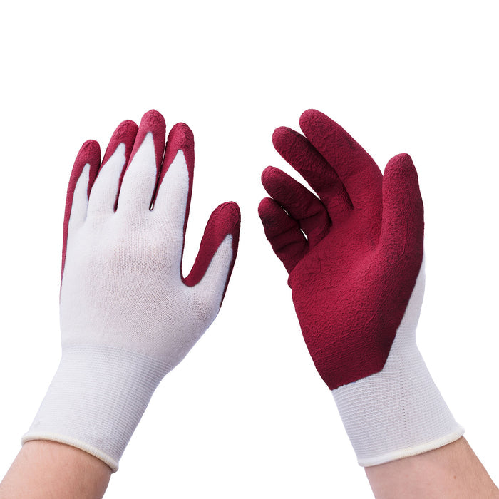Kent & Stowe Natural Bamboo Gloves Rumba Red in hands