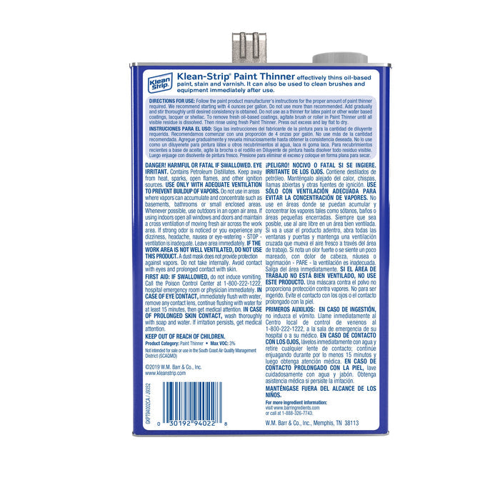 Kleanstrip Paint Thinner CARB