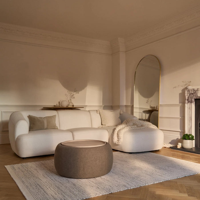 Nathalia 65cm Whitewash Coffee Table - Natural Brown - Laura James