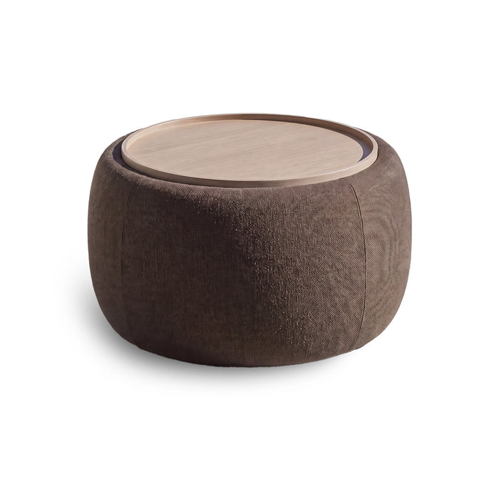Nathalia 65cm Whitewash Coffee Table - Natural Brown - Laura James