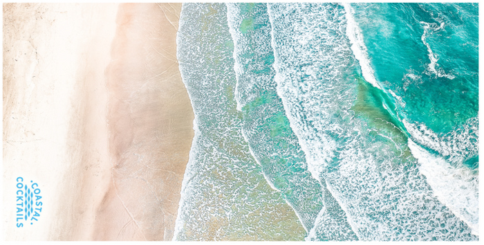 Ocean Coastal Cocktails Beach Towel