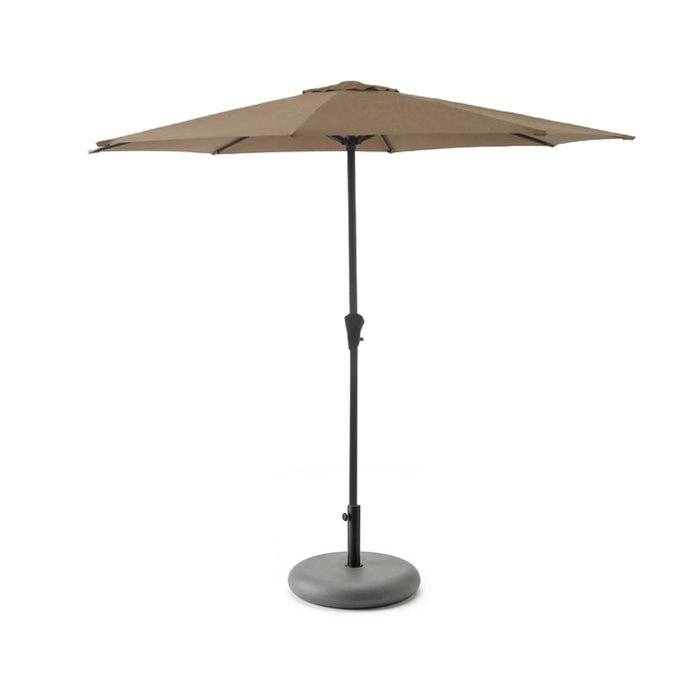 Outlet - Cappuccino Parasol - 2.7m Round with Grey Concrete Base