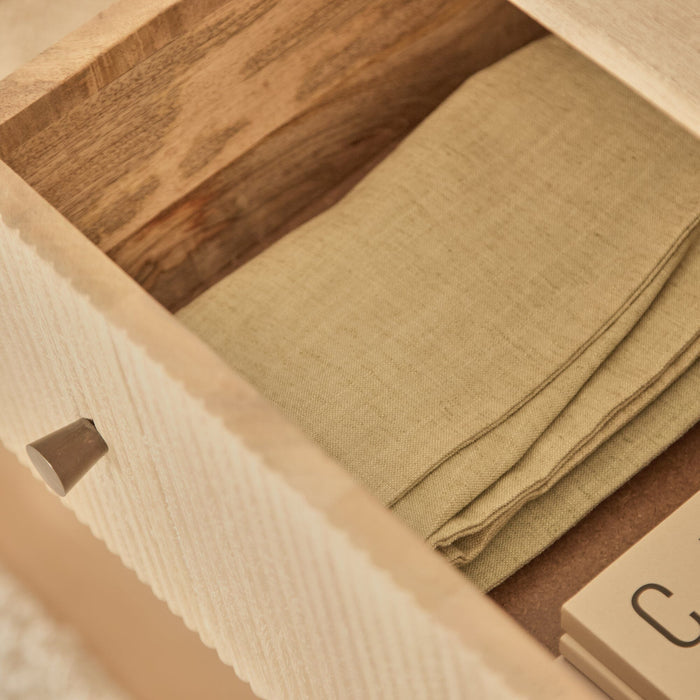 Jade 3 Drawer Chest of Drawers - Chalked Mango Wood - Laura James