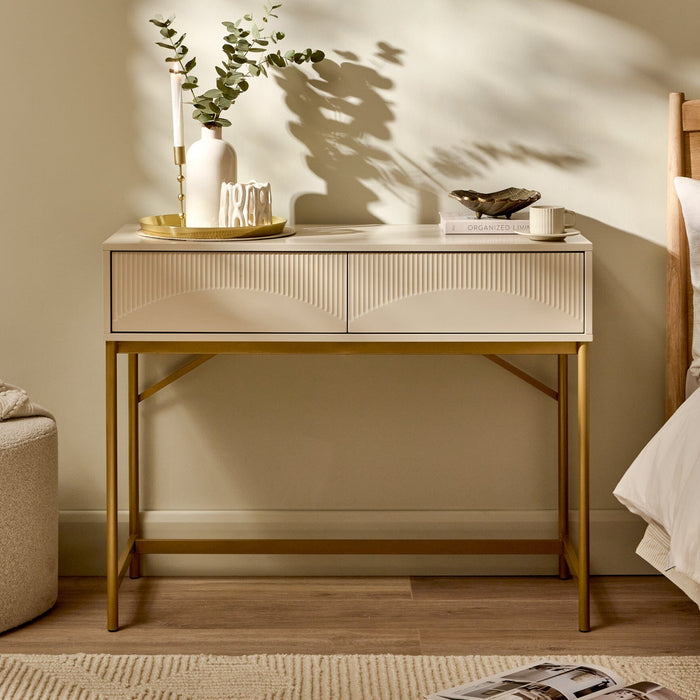 Luella 100cm Dressing Table - Driftwood - Laura James