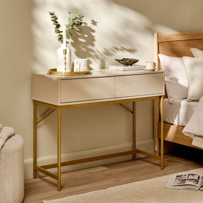Luella 100cm Dressing Table - Driftwood - Laura James