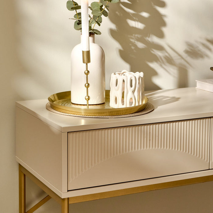 Luella 100cm Dressing Table - Driftwood - Laura James