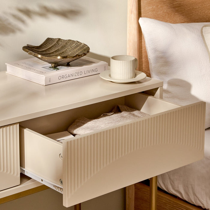 Luella 100cm Dressing Table - Driftwood - Laura James