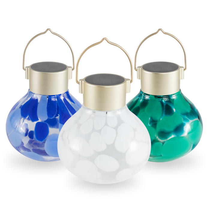 Solar Tea Lantern Multi-Colored 3-pack