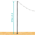 String Light Pole Stand with Mounting Plate - Hang string lights or privacy screening