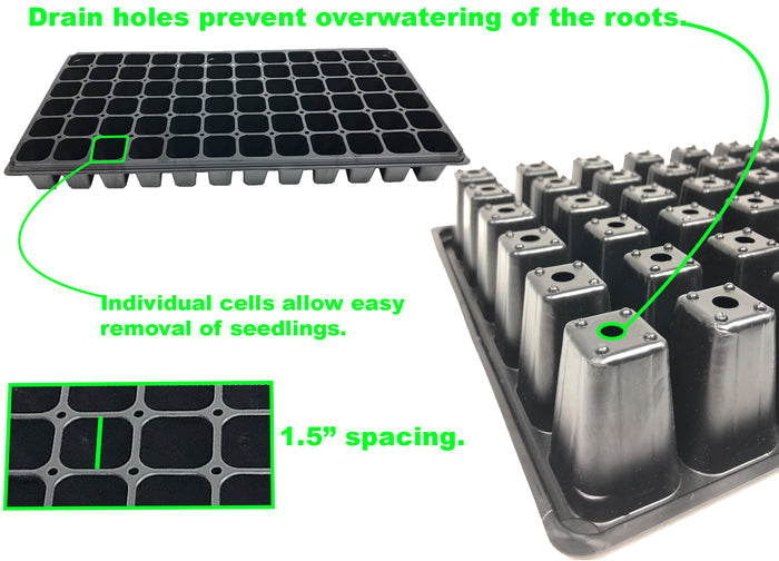 The Harvest Company Extra-Strength 10 in. x 20 in. Seed Starter Propagation Kit with 7 in. Tall Dome, , 72-Cell Insert and Standard Flat Tray, and Seed Starter Plugs (VPK900VSSP)