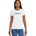 Wordmark Crew Tee, White Ladies | New Millennium